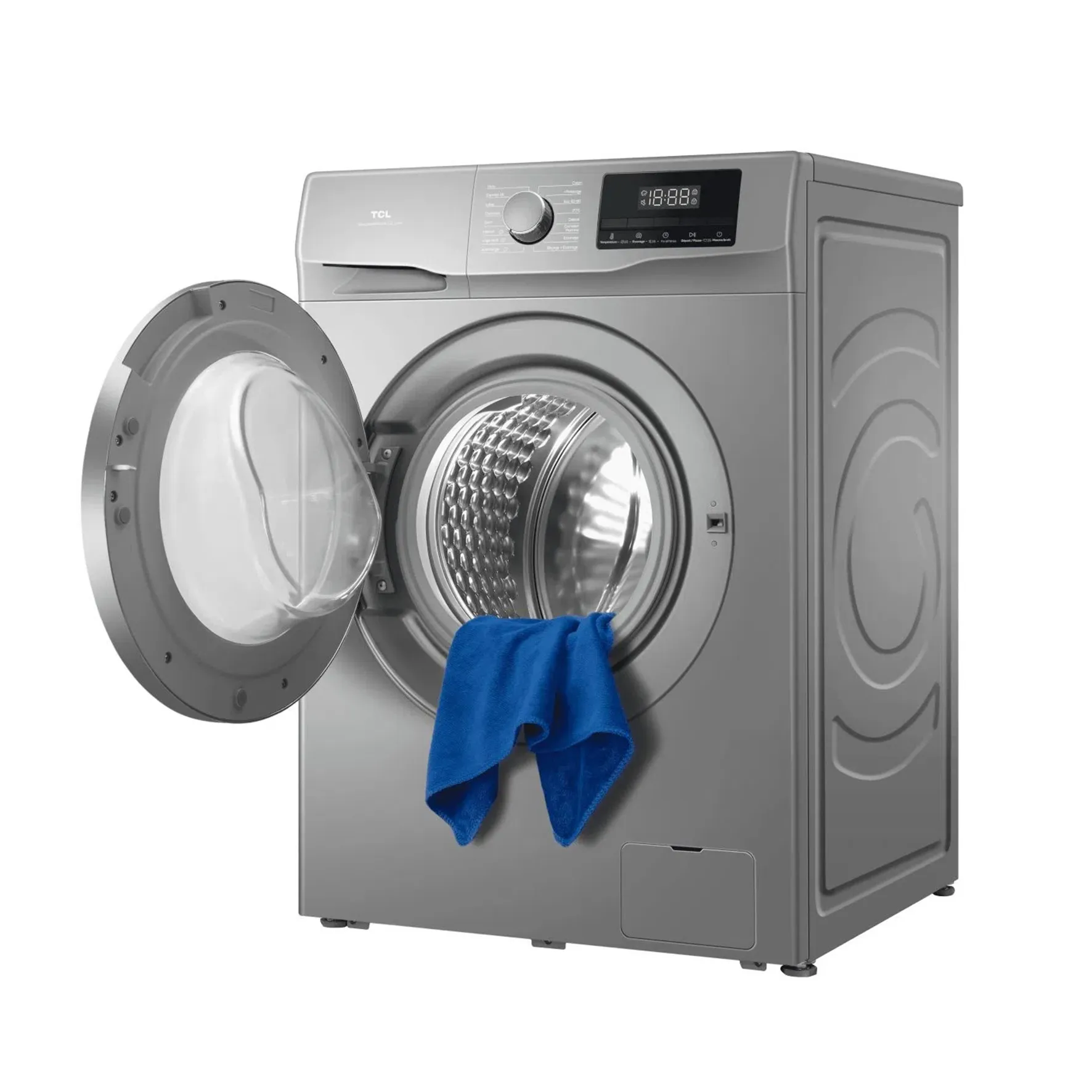 TCL 9KG Front Load Washing Machine – Silver 